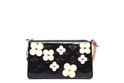 Louis Vuitton Pochette Lexington Fleurs Monogram Vernis Noir 